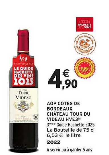 AOP CÔTES DE BORDEAUX CHÂTEAU TOUR DU VIDEAU HVE3