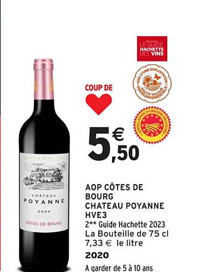AOP CÔTES DE BOURG CHATEAU POYANNE HVE3