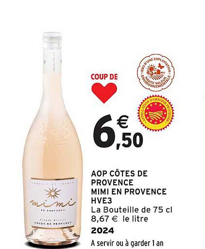 AOP Côtes de Provence Mimi en Provence HVE3
