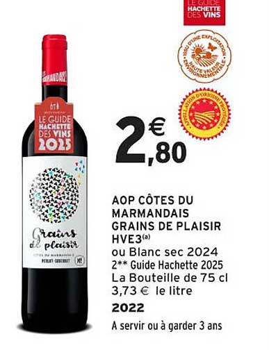 AOP CÔTES DU MARMANDAIS GRAINS DE PLAISIR HVE3