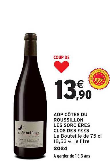 AOP CÔTES DU ROUSSILLON LES SORCIÈRES CLOS DES FÉES