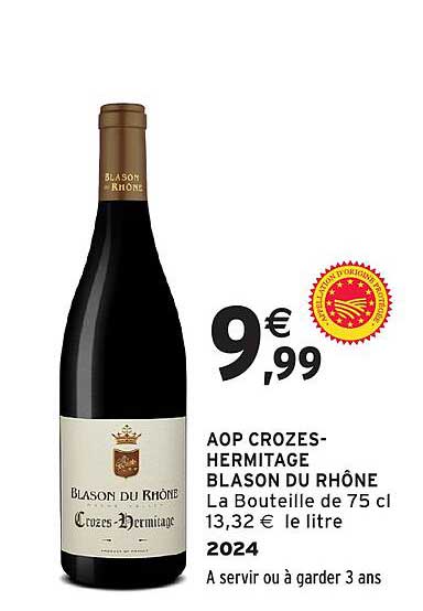AOP CROZES-HERMITAGE BLASON DU RHÔNE
