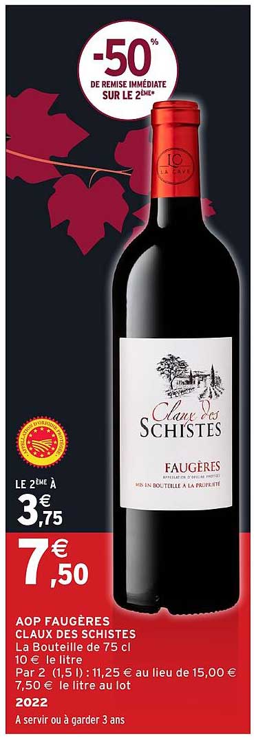 AOP FAUGÈRES CLAUX DES SCHISTES
