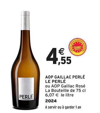 AOP GAILLAC PERLÉ LE PERLÉ ou AOP Gaillac Rosé