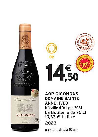 AOP GIGONDAS DOMAINE SAINTE ANNE HVE3