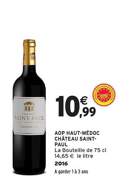 AOP HAUT-MÉDOC CHÂTEAU SAINT-PAUL