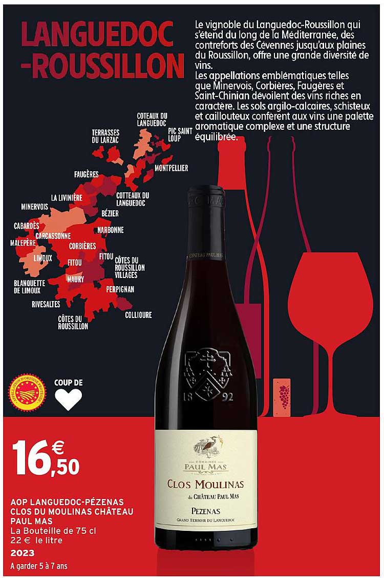 AOP LANGUEDOC-PÉZENAS CLOS DU MOULINAS CHÂTEAU PAUL MAS