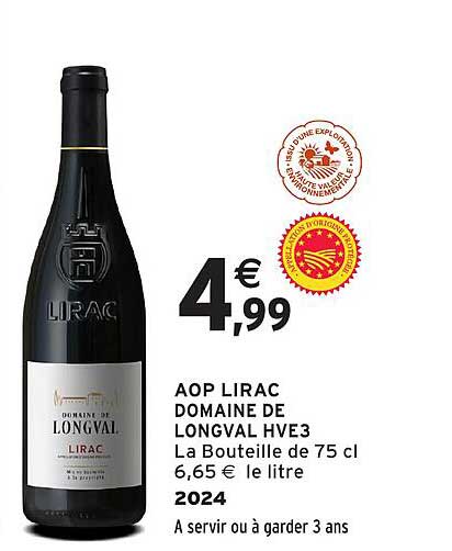 AOP LIRAC DOMAINE DE LONGVAL HVE3