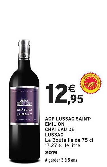 AOP LUSSAC SAINT-EMILION CHÂTEAU DE LUSSAC