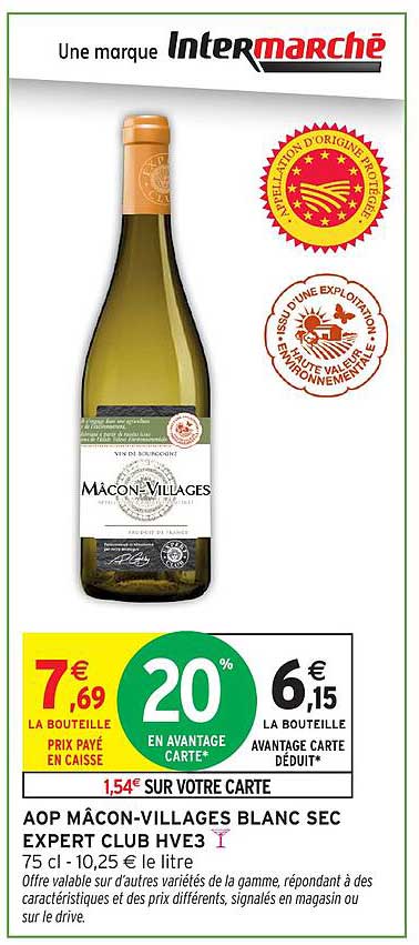 AOP MÂCON-VILLAGES BLANC SEC EXPERT CLUB HVE3