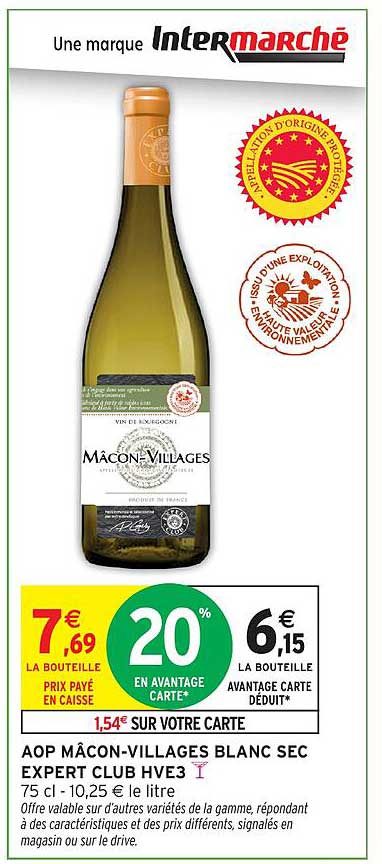 AOP MÂCON-VILLAGES BLANC SEC EXPERT CLUB HVE3