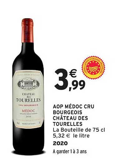 AOP MÉDOC CRU BOURGEOIS CHÂTEAU DES TOURELLES
