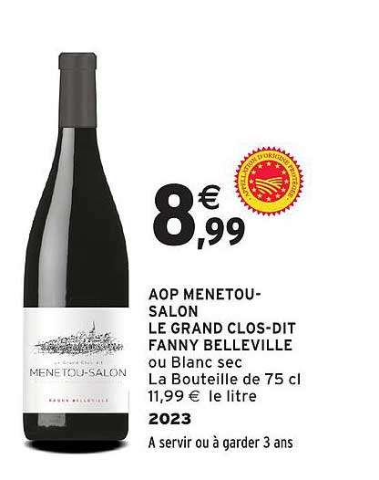 AOP MENETOU-SALON LE GRAND CLOS-DIT FANNY BELLEVILLE