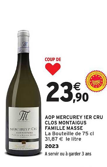 AOP MERCUREY 1ER CRU CLOS MONTAIGUS FAMILLE MASSE