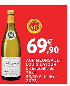 AOP MEURSAULT LOUIS LATOUR La bouteille de 75 cl