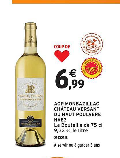AOP MONBAZILLAC CHÂTEAU VERSANT DU HAUT POULVÈRE HVE3