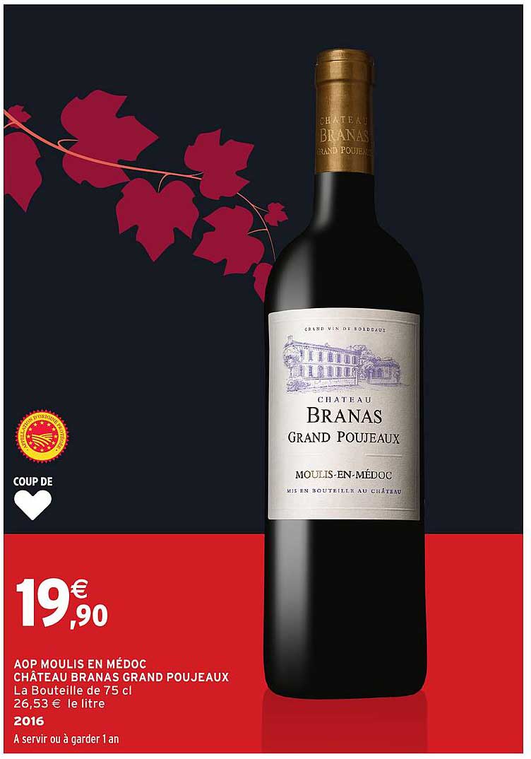AOP MOULIS EN MÉDOC CHÂTEAU BRANAS GRAND POUJEAUX