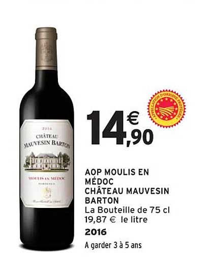 AOP MOULIS EN MÉDOC CHÂTEAU MAUVESIN BARTON