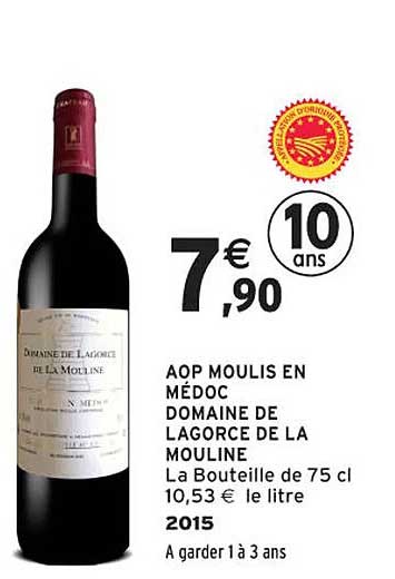 AOP MOULIS EN MÉDOC DOMAINE DE LAGORCE DE LA MOULINE