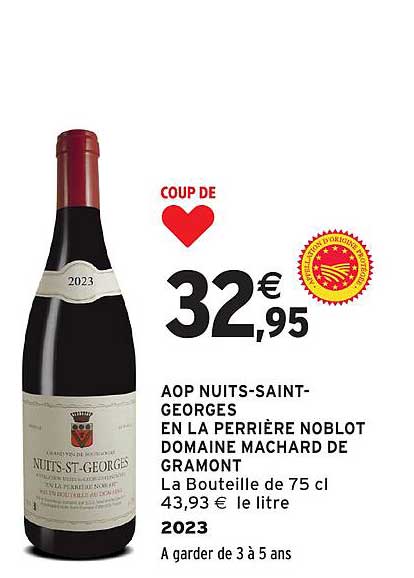 AOP NUITS-SAINT-GEORGES EN LA PERRIÈRE NOBLOT DOMAINE MACHARD DE GRAMONT