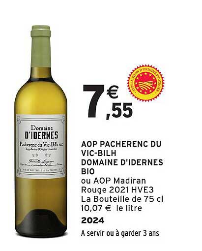 AOP PACHERENC DU VIC-BILH DOMAINE D'IDERNE BIO
