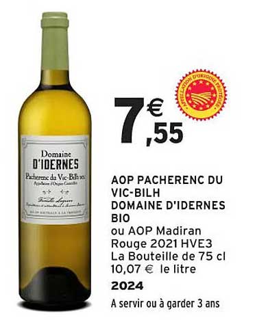 AOP Pacherenc du Vic-Bilh Domaine d'Idernes Bio