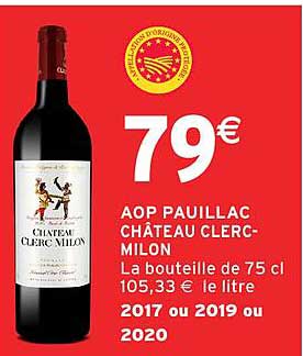 AOP PAUILLAC CHÂTEAU CLERC-MILON