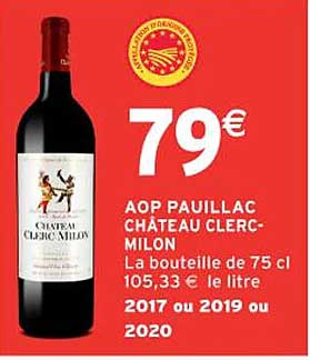 AOP PAUILLAC CHÂTEAU CLERC-MILON
