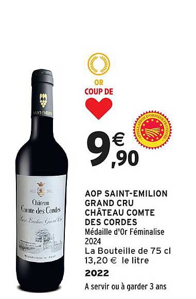 AOP SAINT-EMILION GRAND CRU CHÂTEAU COMTE DES CORDES
