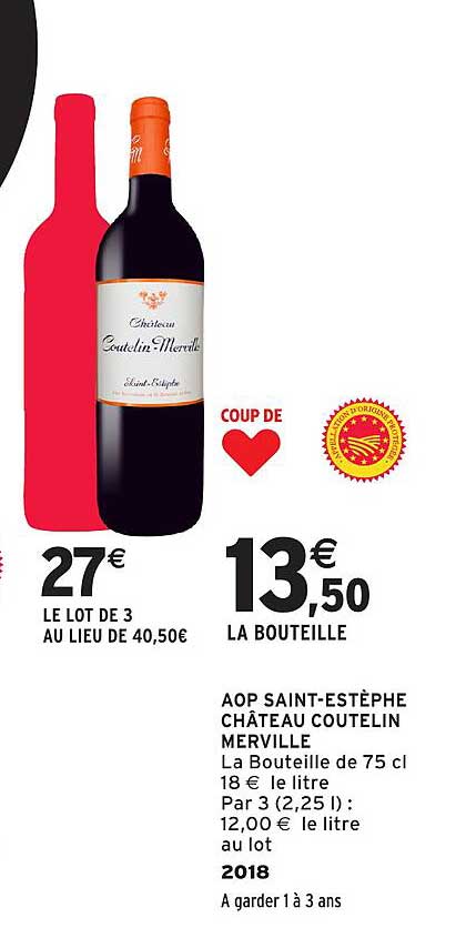AOP SAINT-ESTÈPHE CHÂTEAU COUTELIN MERVILLE