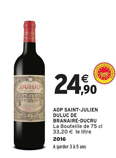 AOP SAINT-JULIEN DULUC DE BRANAIRE-DUCRU