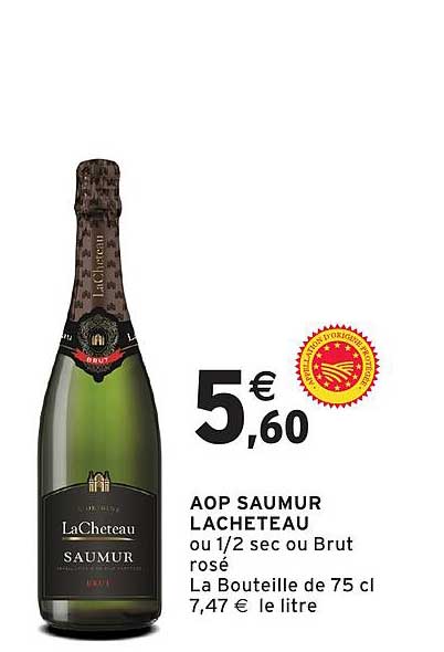 AOP SAUMUR LACHETEau ou 1/2 sec ou Brut rosé