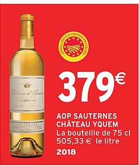 AOP SAUTERNES CHÂTEAU YQUEM