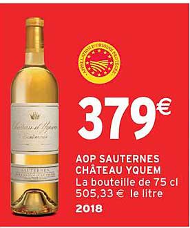 AOP SAUTERNES CHÂTEAU YQUEM