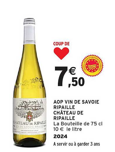 AOP VIN DE SAVOIE RIPAILLE CHÂTEAU DE RIPAILLE
