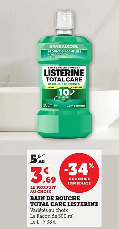 BAIN DE BOUCHE TOTAL CARE LISTERINE