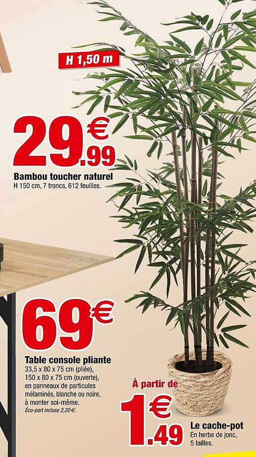 Bambou toucher naturel
