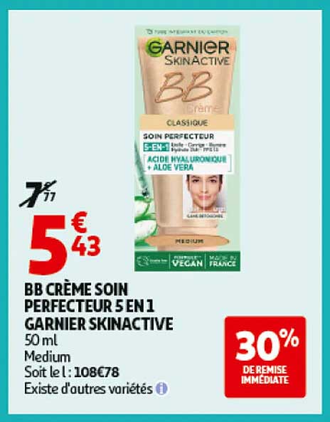 BB CRÈME SOIN PERFECTEUR 5 EN 1 GARNIER SKINACTIVE