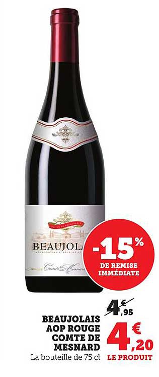 BEAUJOLAIS AOP ROUGE COMTE DE MESNARD