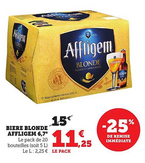 BIERE BLONDE AFFICHEM 6,7°