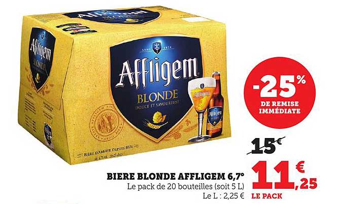BIERE BLONDE AFFLIGEM 6,7°