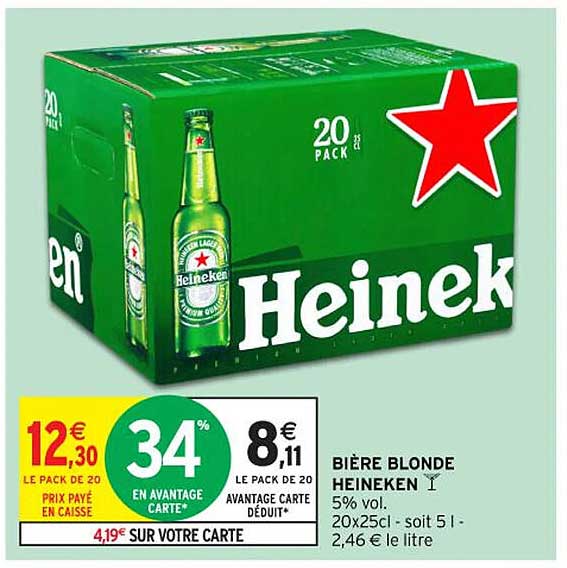 BIÈRE BLONDE HEINEKEN