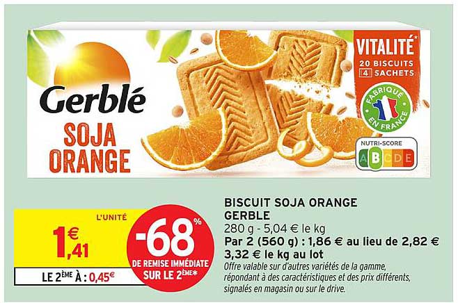 BISCUIT SOJA ORANGE GERBLE