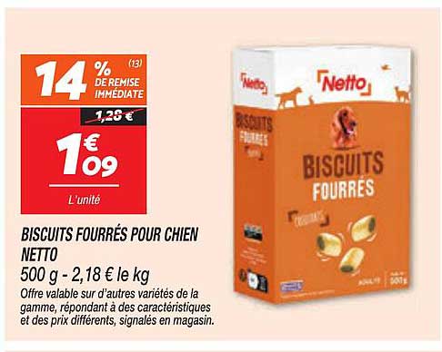 BISCUITS FOURRÉS POUR CHIEN NETTO