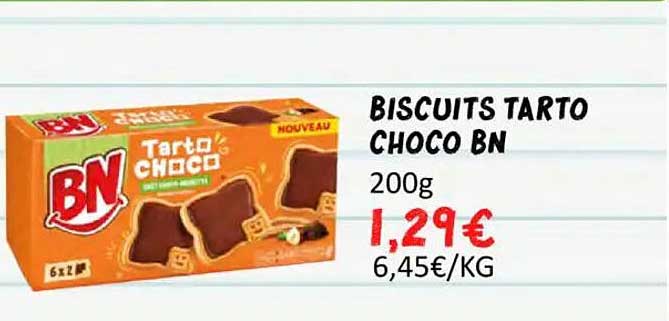 BISCUITS TARTO CHOCO BN