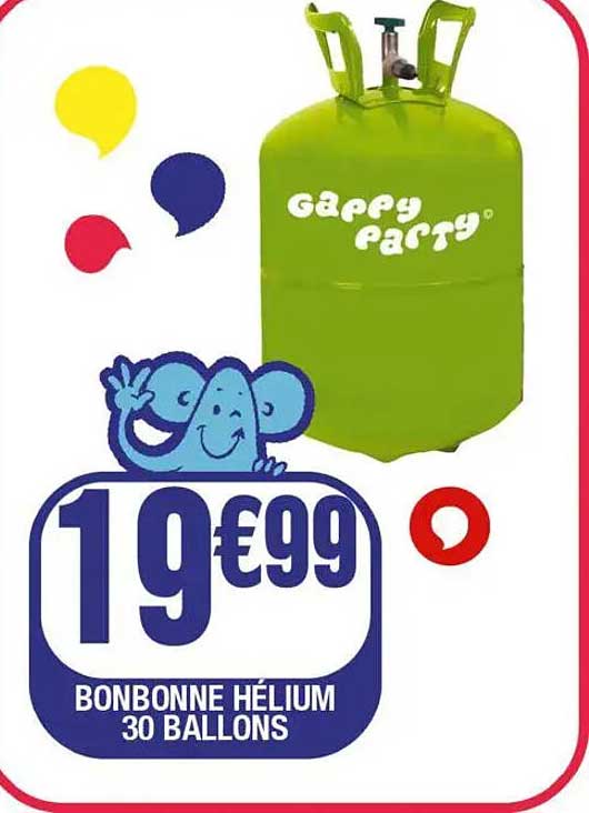 BONBONNE HÉLIUM 30 BALLONS
