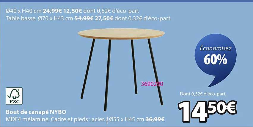 Bout de canapé NYBO