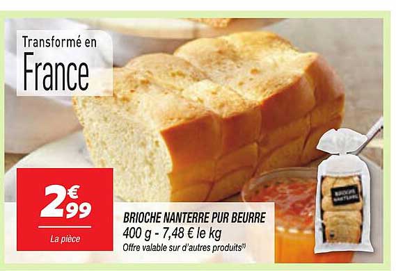 BRIOCHE NANTERRE PUR BEURRE