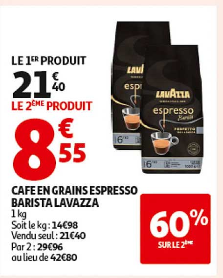 CAFE EN GRAINS ESPRESSO BARISTA LAVAZZA