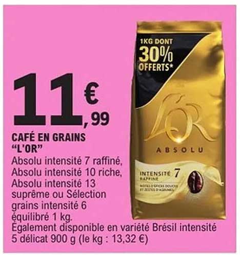 CAFE EN GRAINS "L’OR"